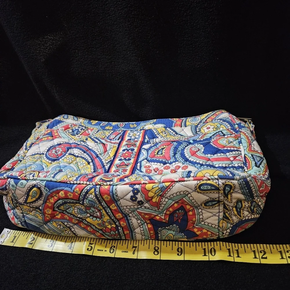 Vera Bradley Casdidy in Marina Paisley- Quilted Multi-color Fabric Shoulder Bag